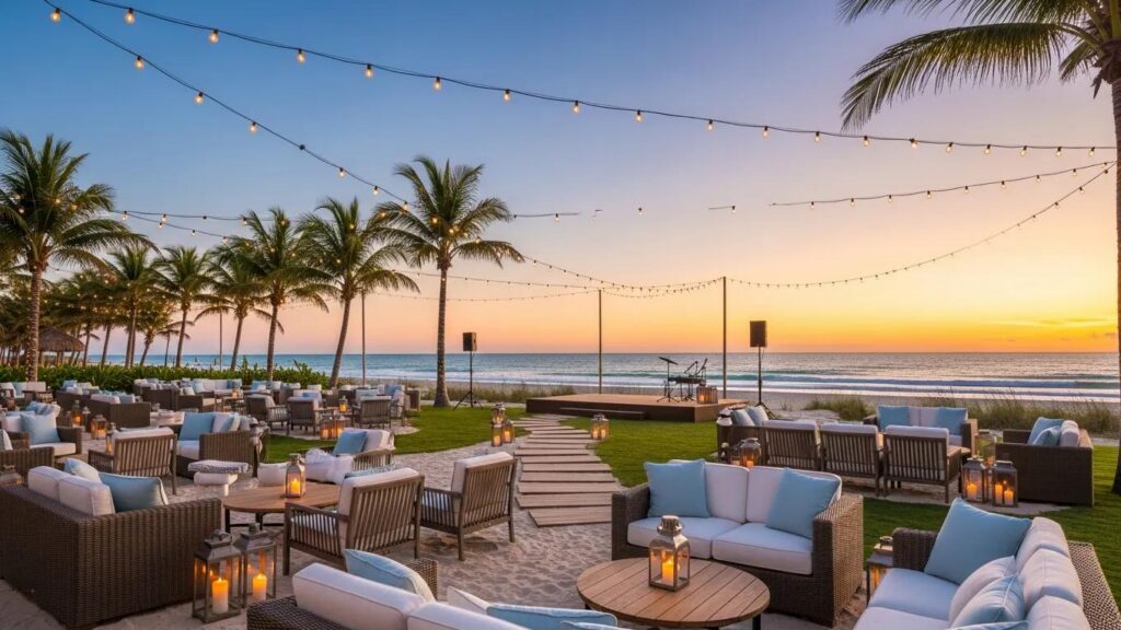 Stunning beachfront resort in Palm Beach with outdoor event space and ocean views
